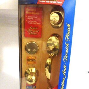 Schlage MAXIMUM SECURITY HANDLESET w/ 4 KEYS Door Handle DEAD BOLT Anti Tarnish